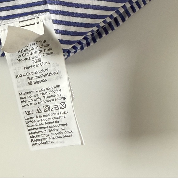 J.Crew Thomas Mason 3/4 Sleeves Top in Stripes Small 100% Cotton - Picture 7 of 8